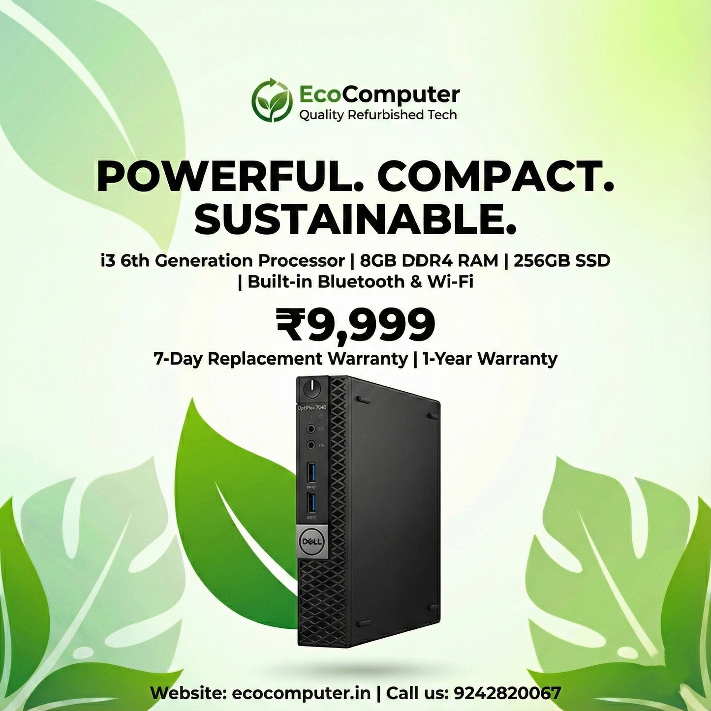 Dell optiplex i3 6Th generation 8gb 256gb ssd